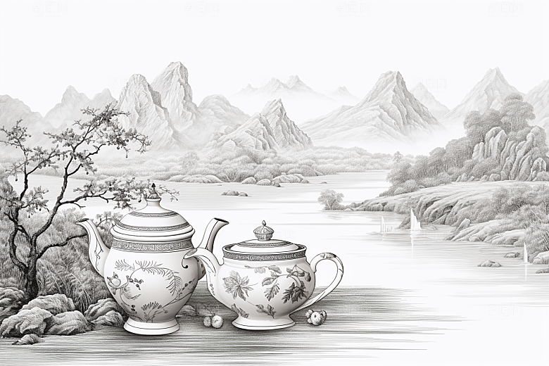 茶园传统雕刻铜版画