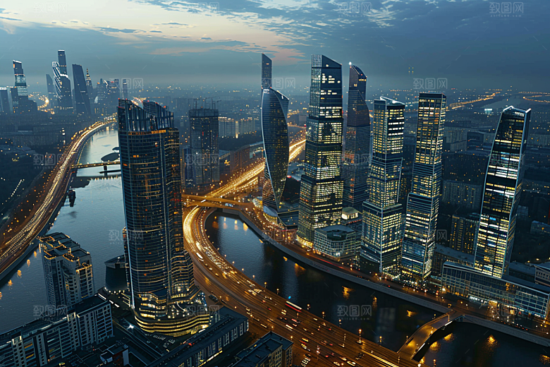 城市航拍高清建筑摄影图