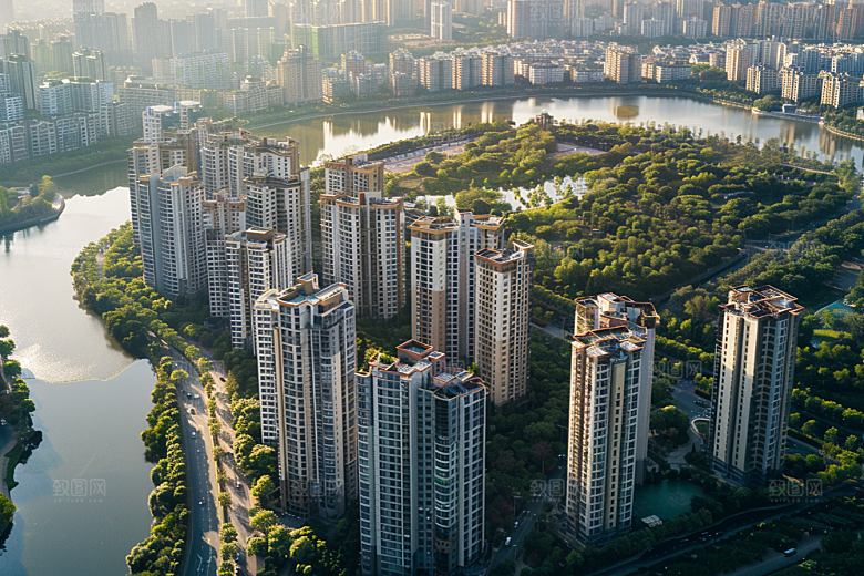 城市航拍地标高清摄影图