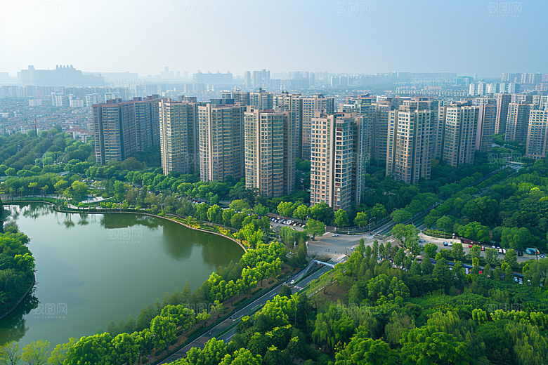 城市航拍高清建筑摄影图