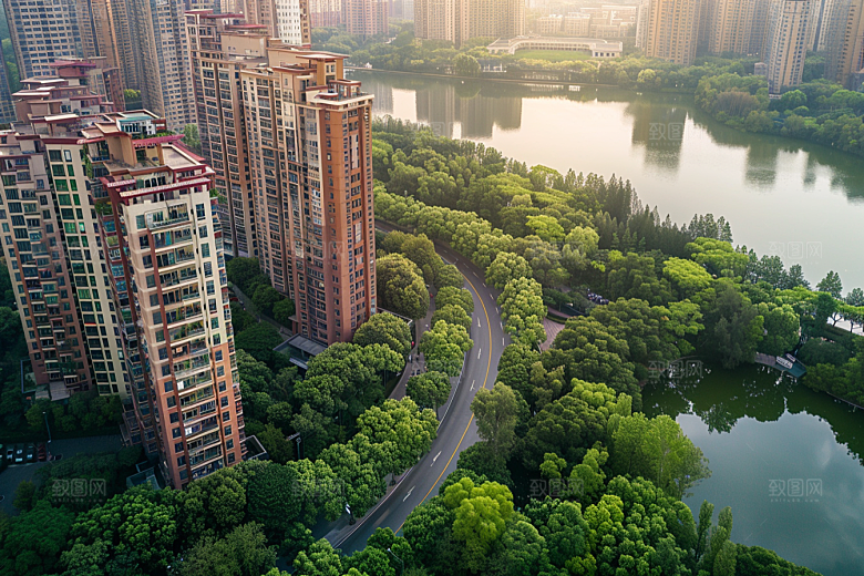 城市航拍高清摩登都市摄影图