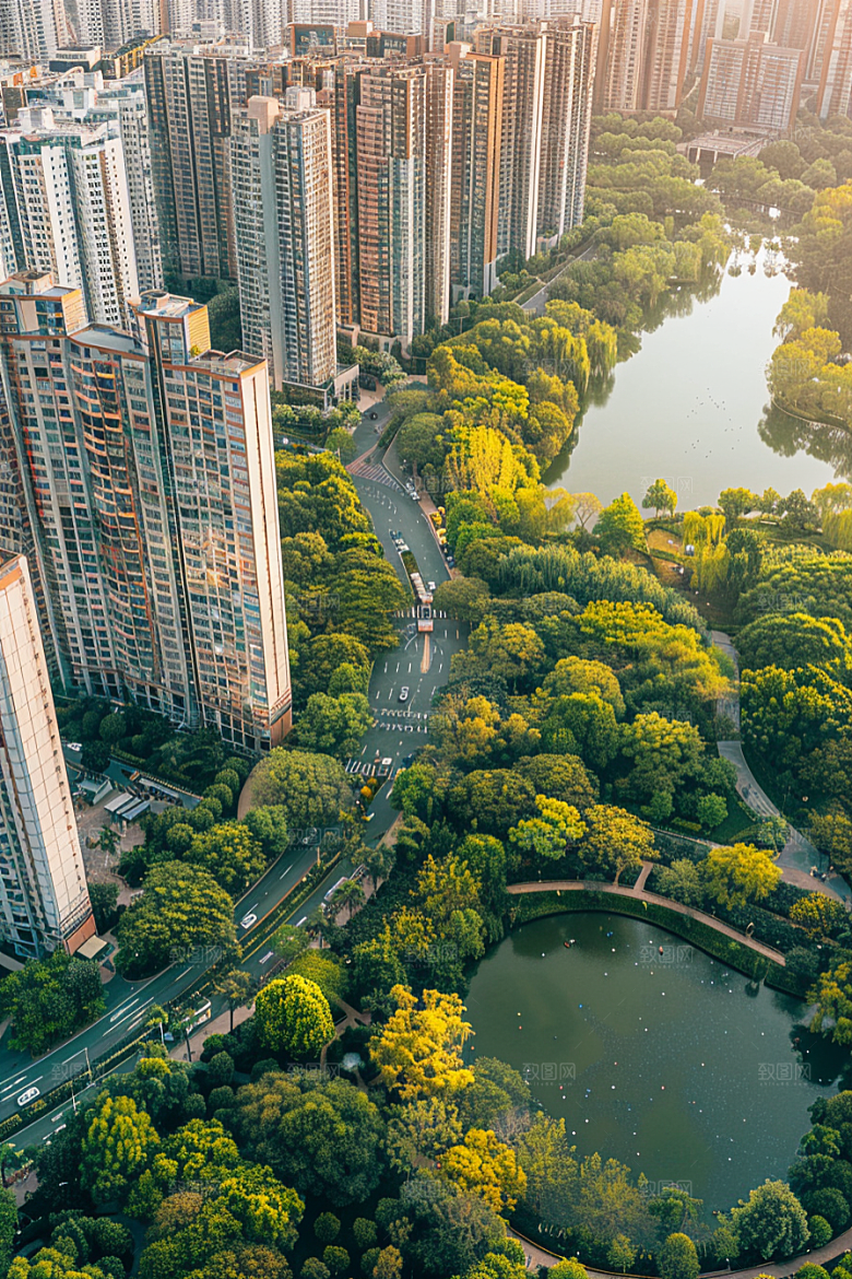 城市航拍俯拍高清摄影图