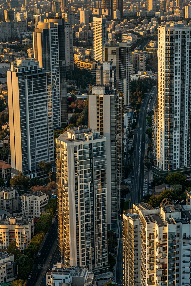 城市航拍俯拍楼宇摄影图