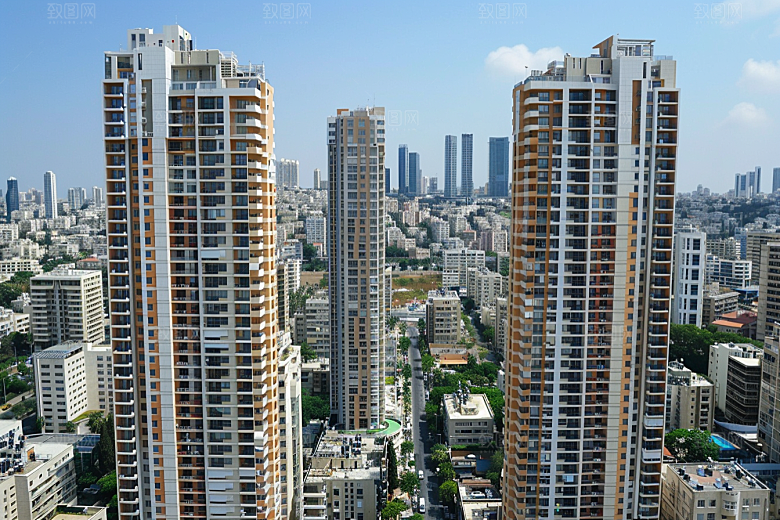 城市航拍楼宇地标摄影图