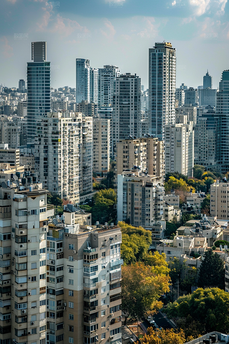 城市航拍建筑地标摄影图
