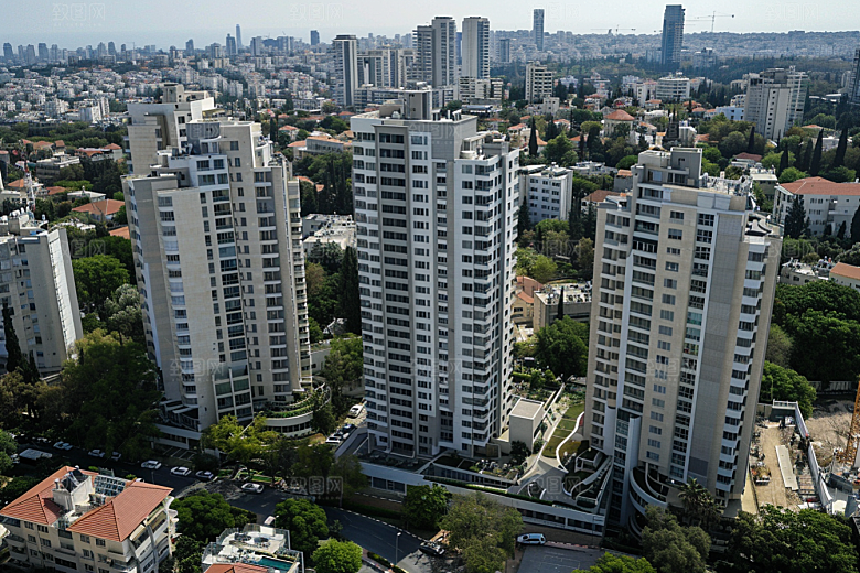 城市航拍高楼大厦建筑摄影图