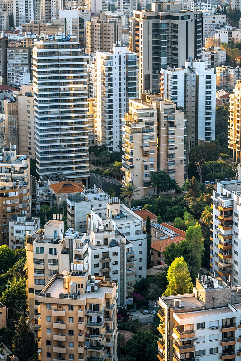 城市航拍摩登都市时尚摄影图