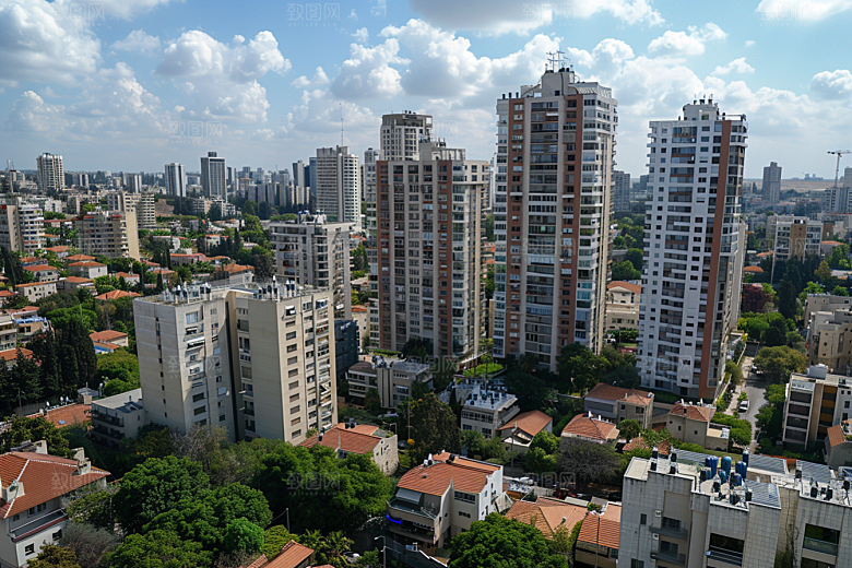 城市航拍地标建筑摄影图