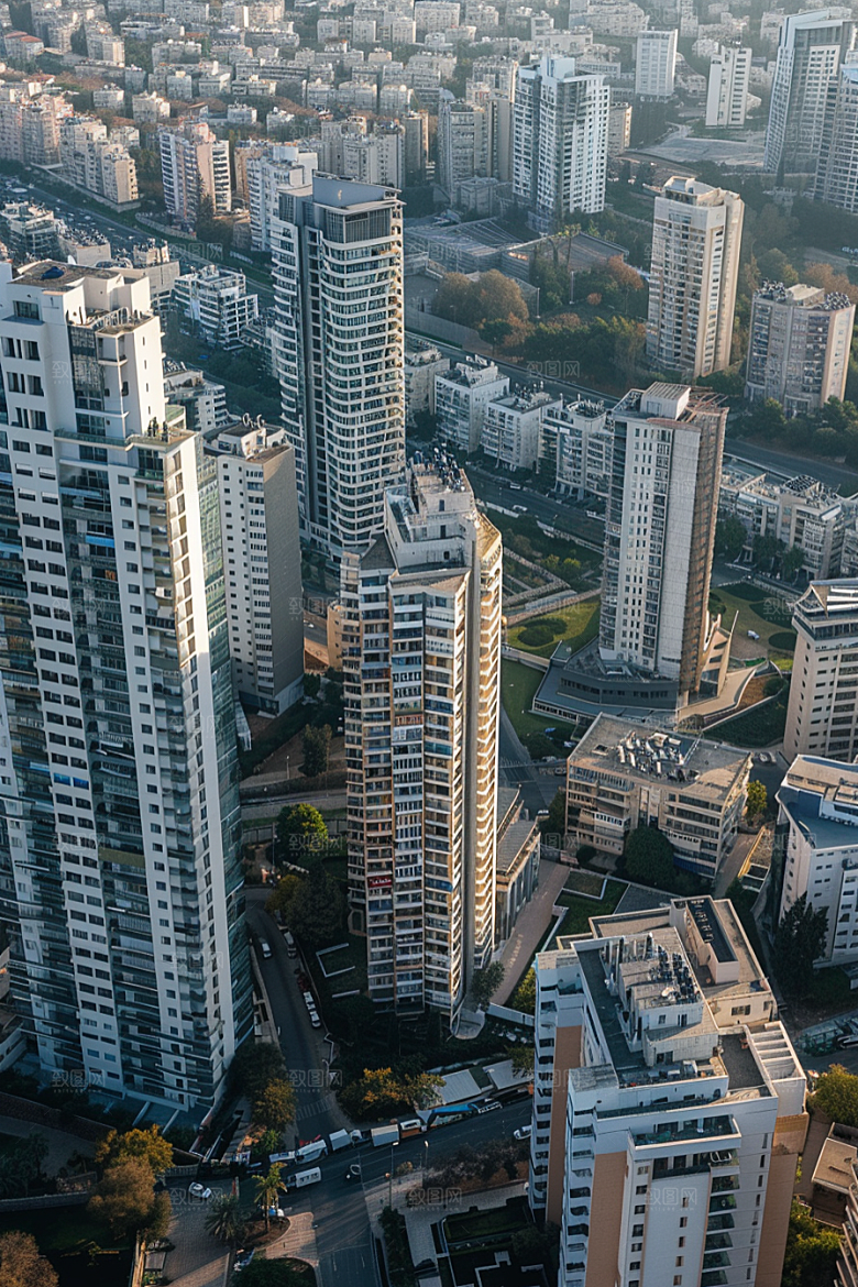 城市航拍建筑楼宇摄影图