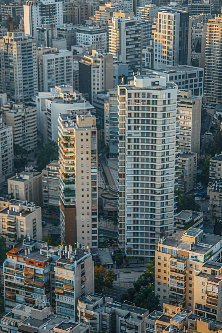 城市航拍摩登都市建筑摄影图