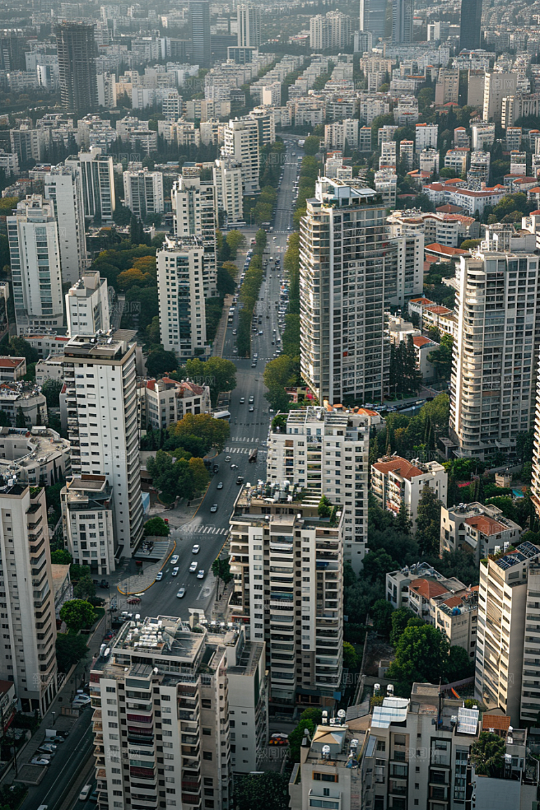 城市航拍高清俯拍摄影图