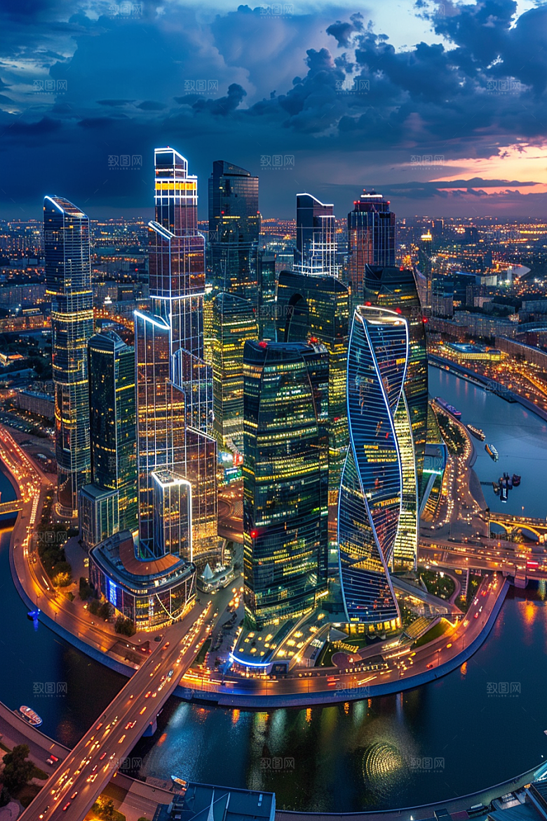城市航拍地标高楼大厦摄影图