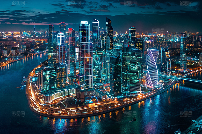 城市航拍高清时尚摄影图