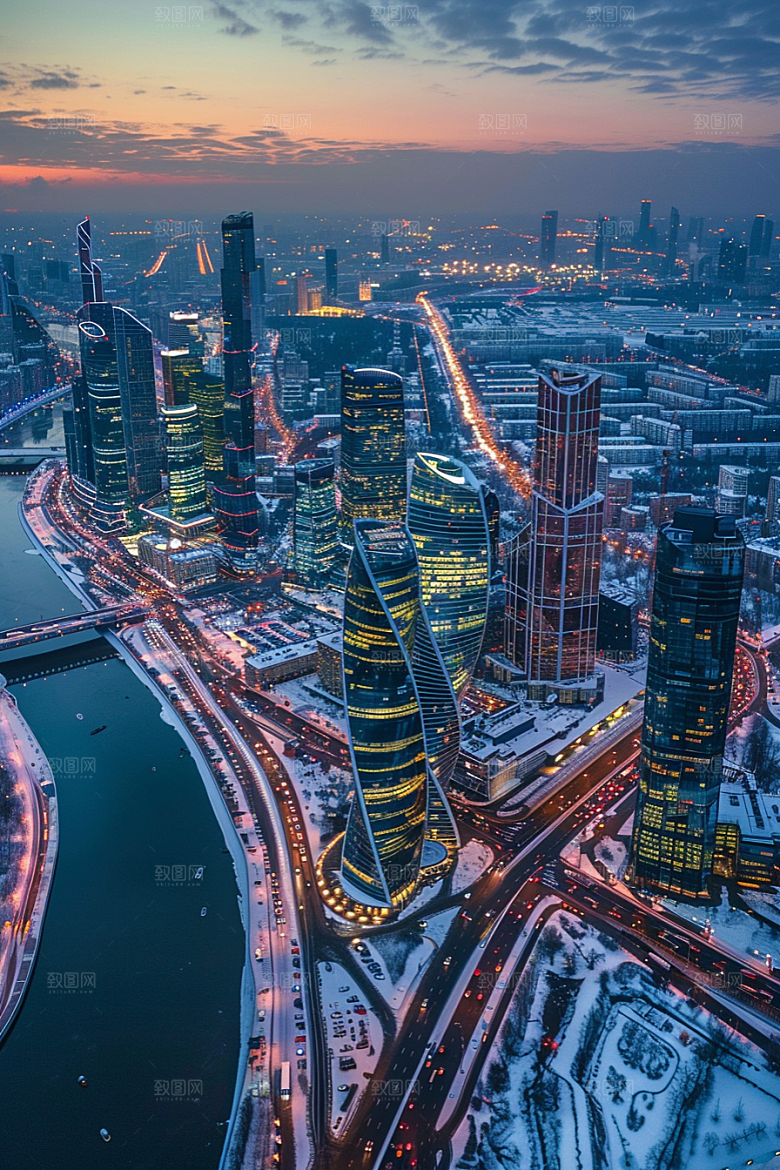 城市航拍高清楼宇摄影图