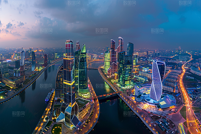 城市航拍高清俯拍摄影图