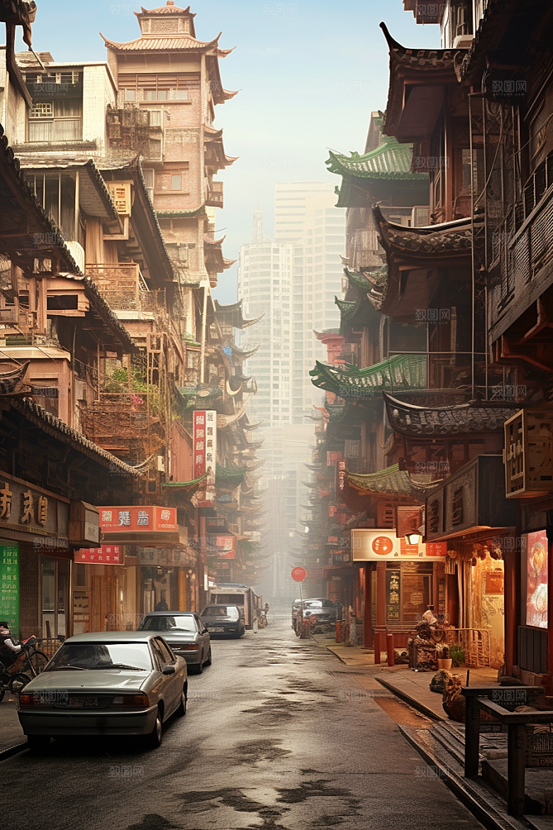 城市街景街市游戏原画素材