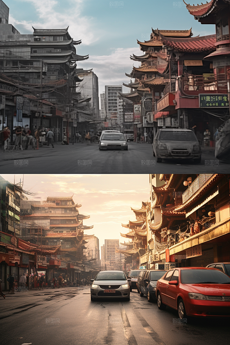 城市街景建筑高清素材