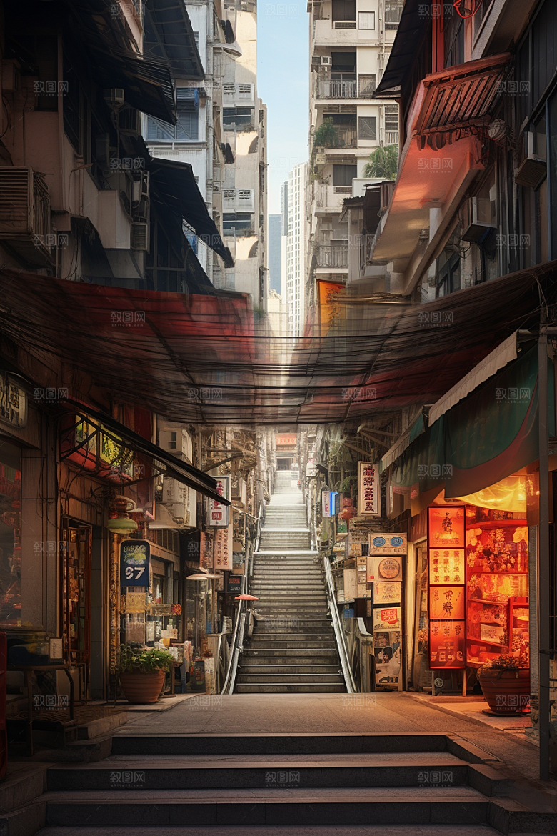 城市街景街市赛博朋克素材