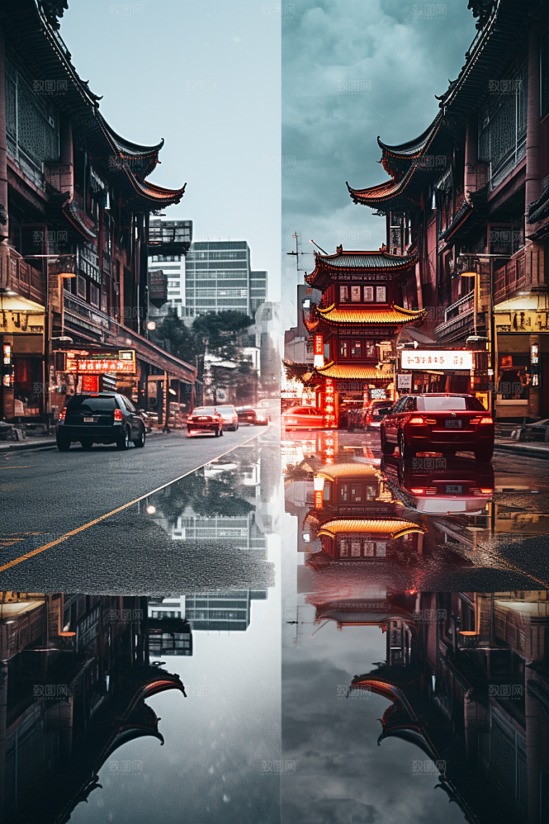 城市街景街市赛博朋克素材