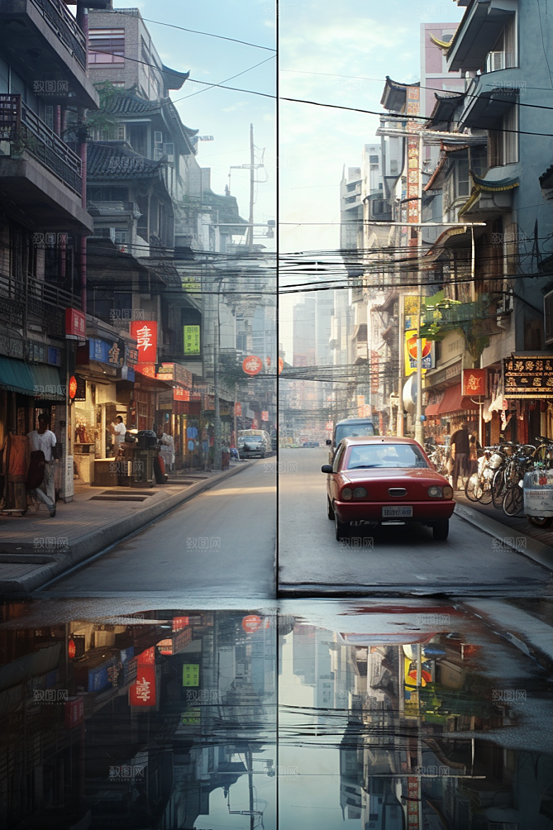 城市街景都市超现实素材