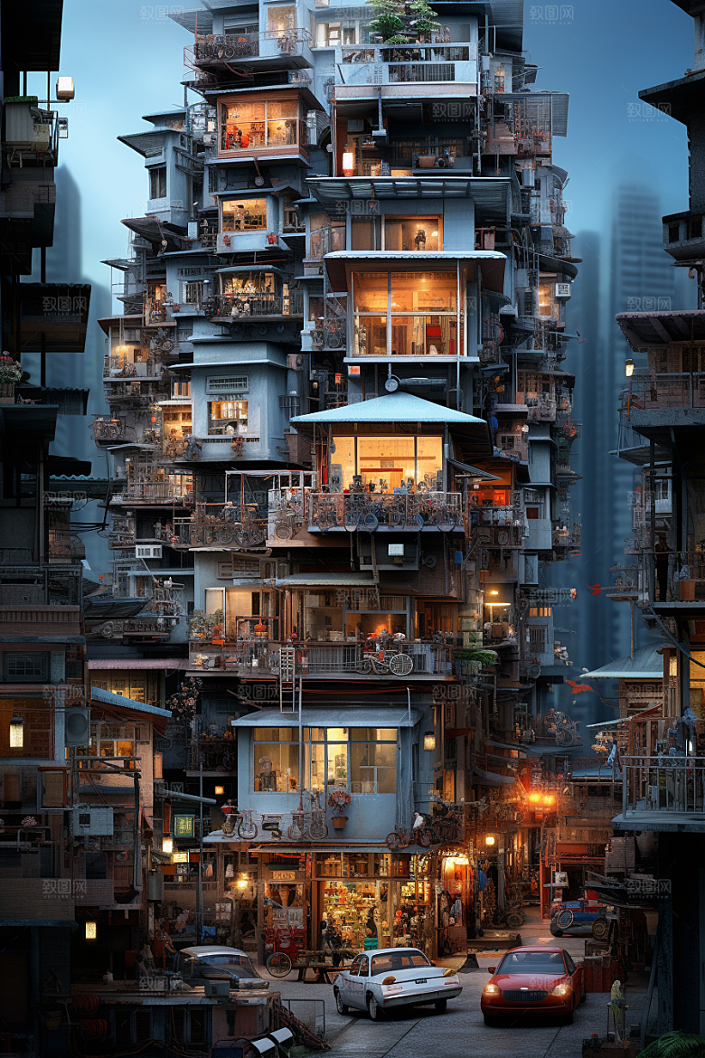 城市街景都市建筑素材