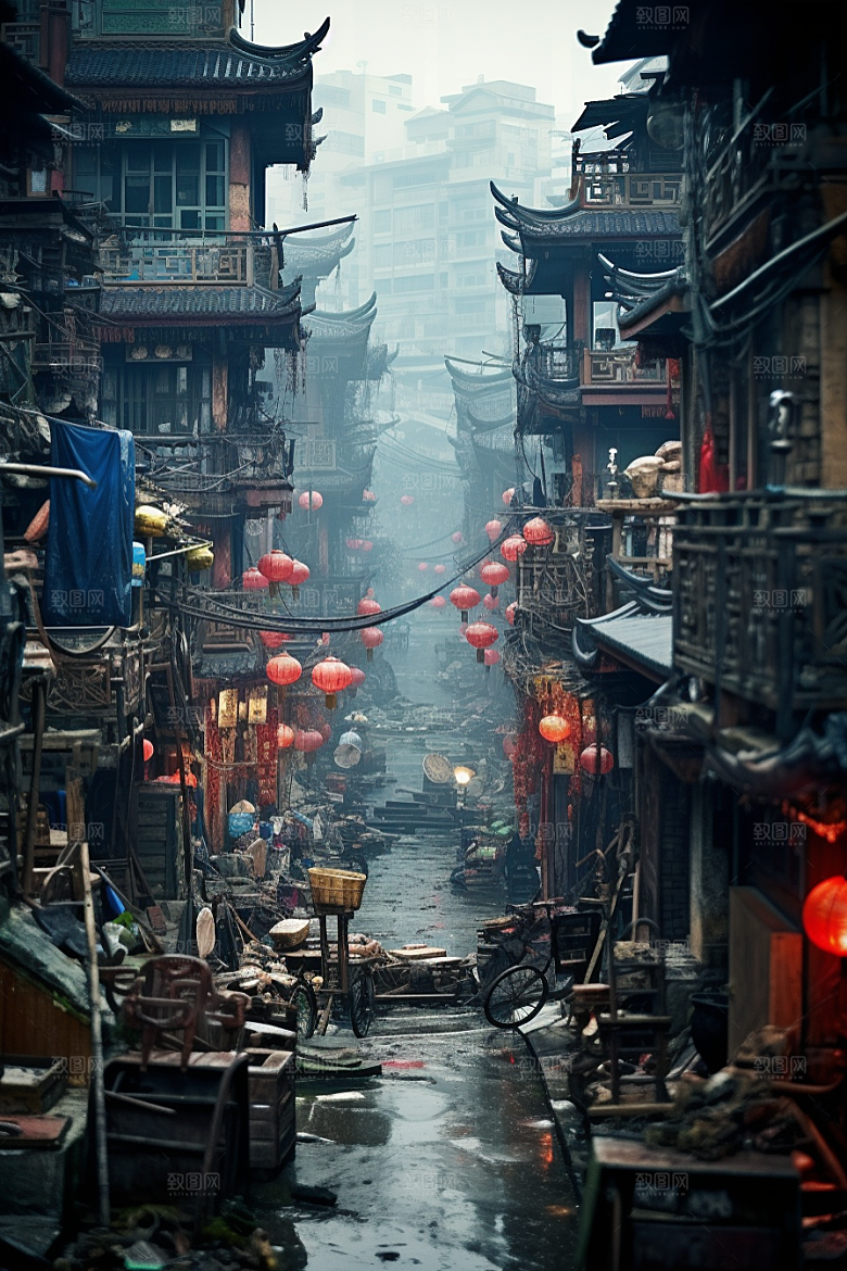 城市街景高清氛围素材