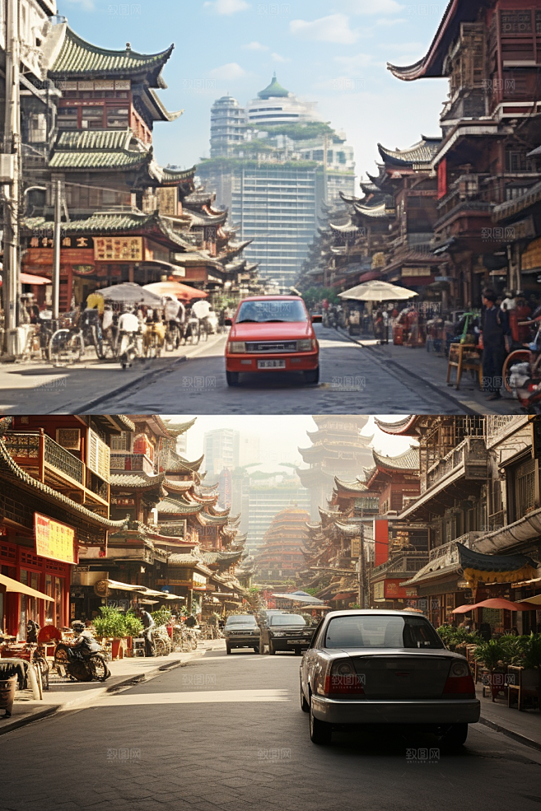 城市街景高清都市素材
