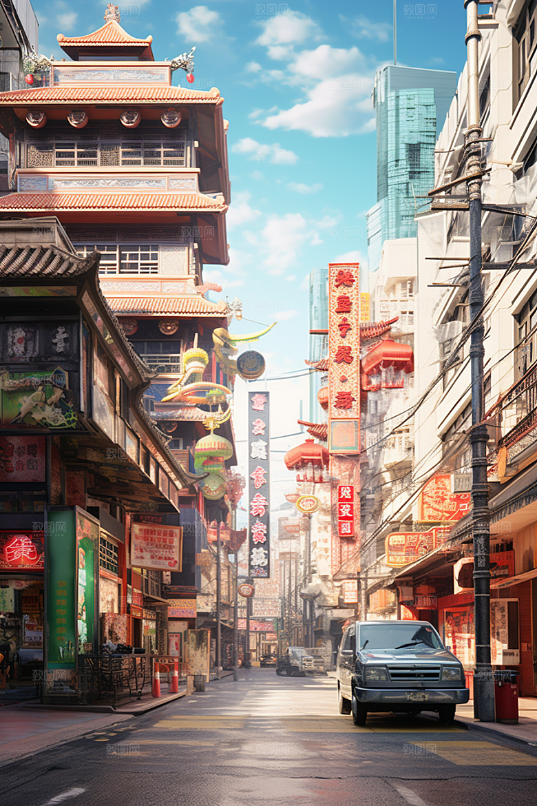 城市街景高清都市素材