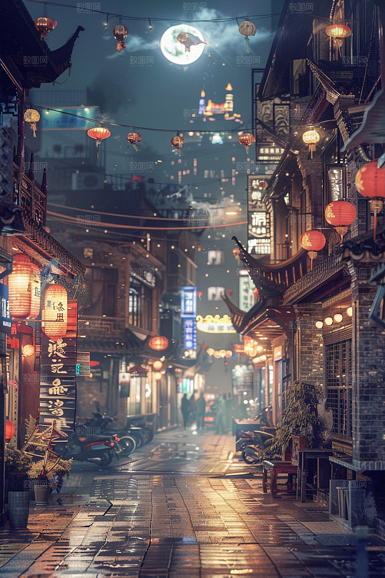 城市街景游戏原画高清素材