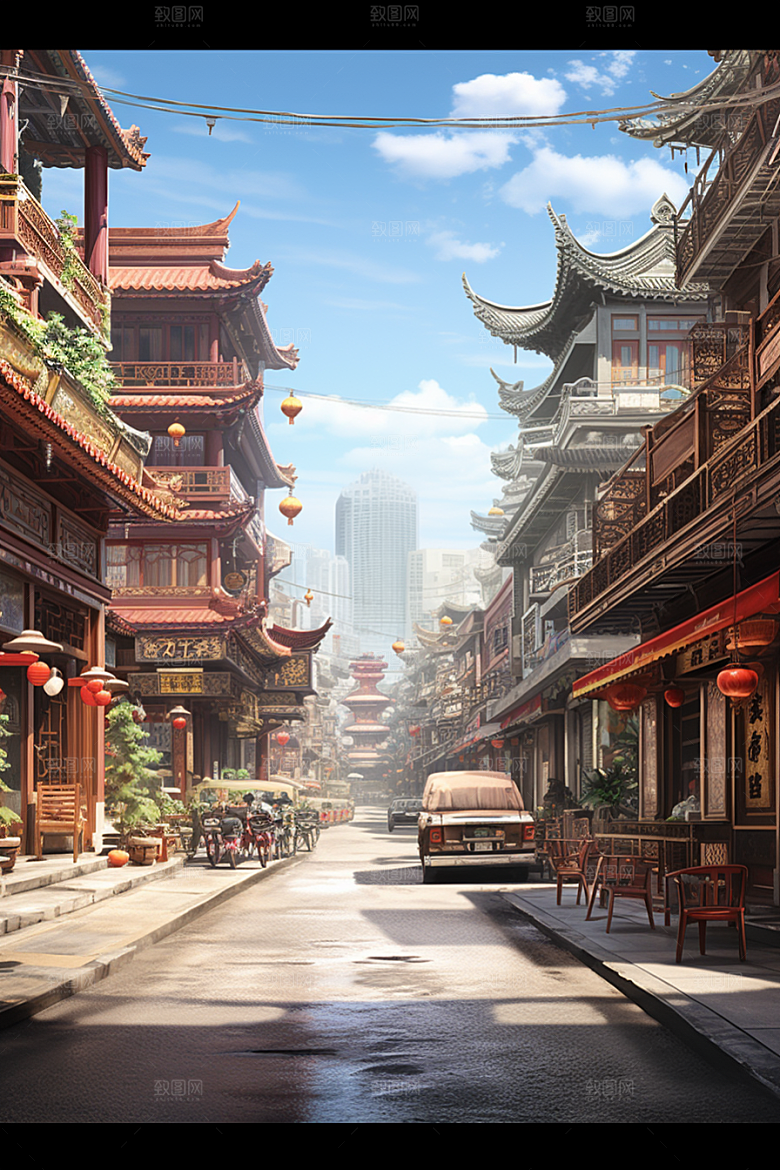 城市街景氛围都市素材