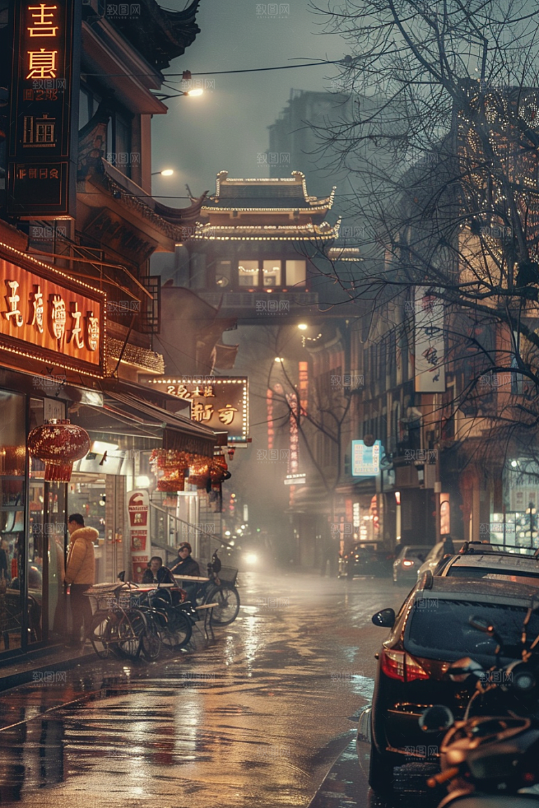 城市街景都市氛围素材