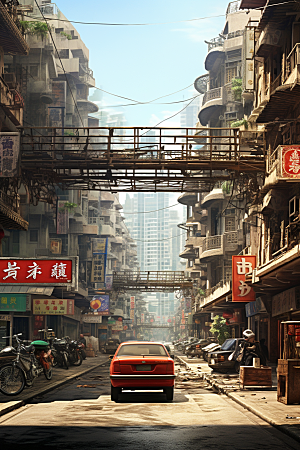 城市街景街市高清素材