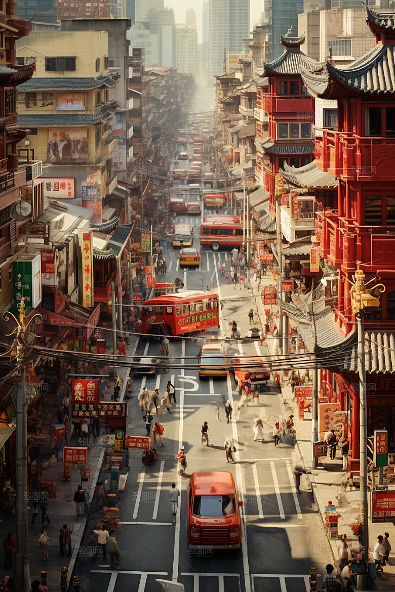 城市街景氛围赛博朋克素材