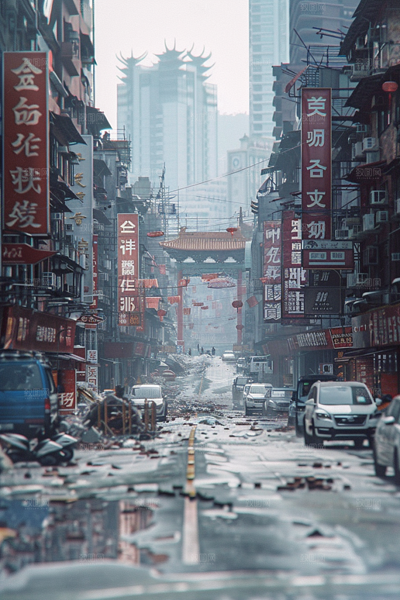 城市街景游戏原画都市素材