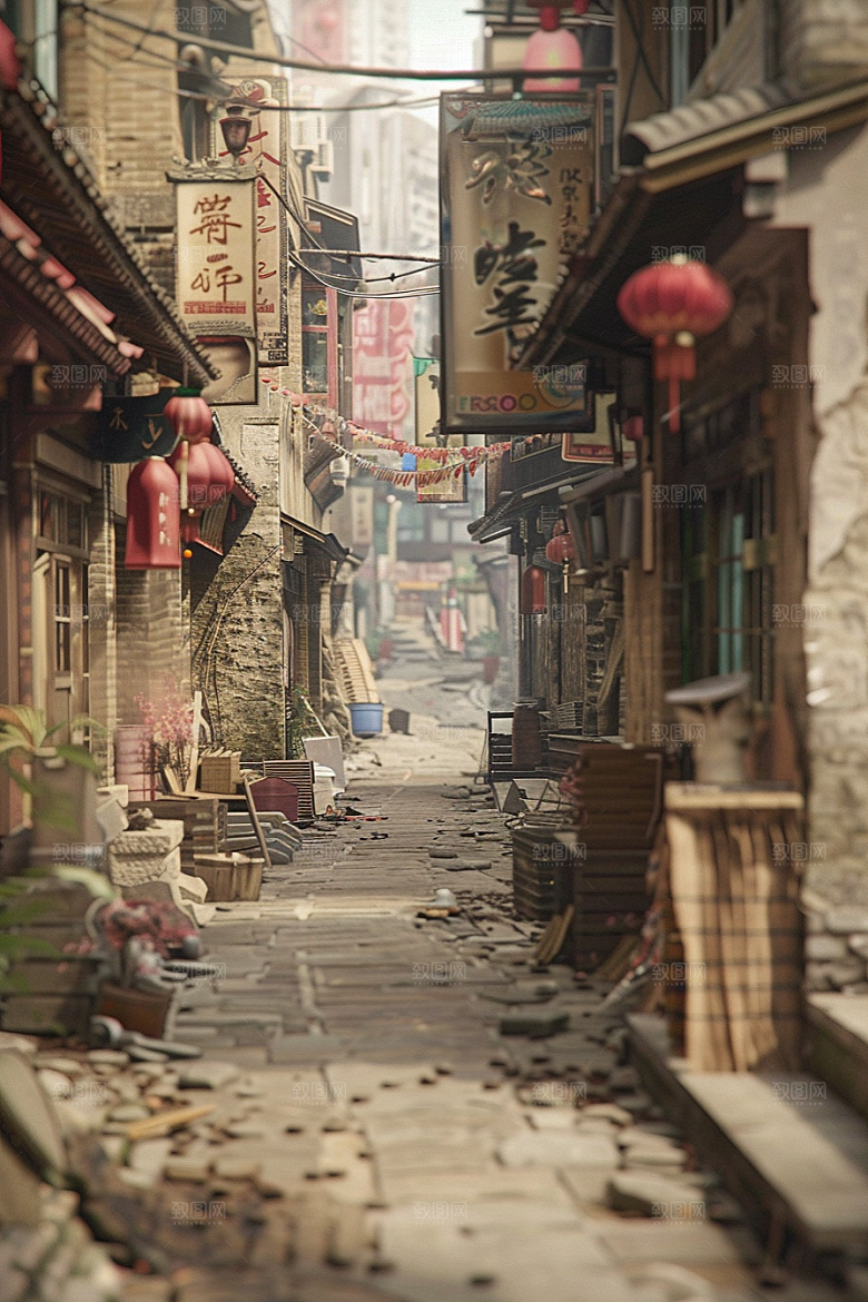 城市街景街道游戏原画素材