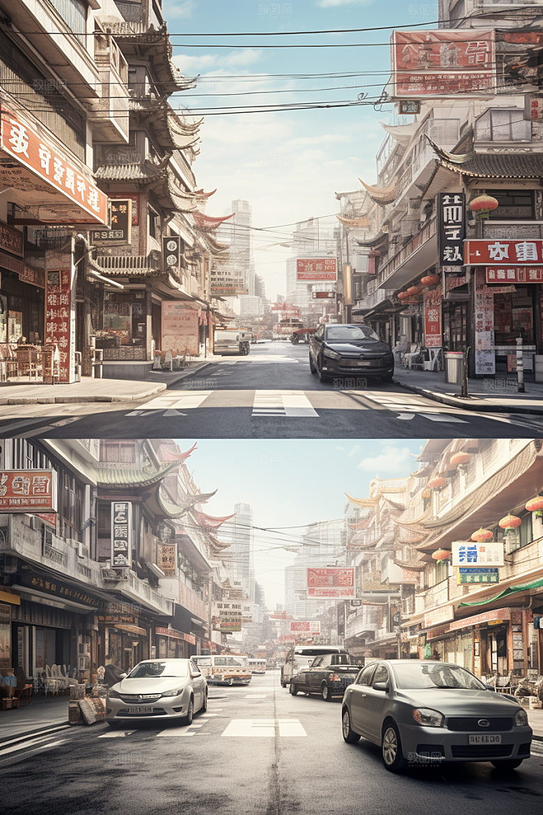 城市街景街市超现实素材