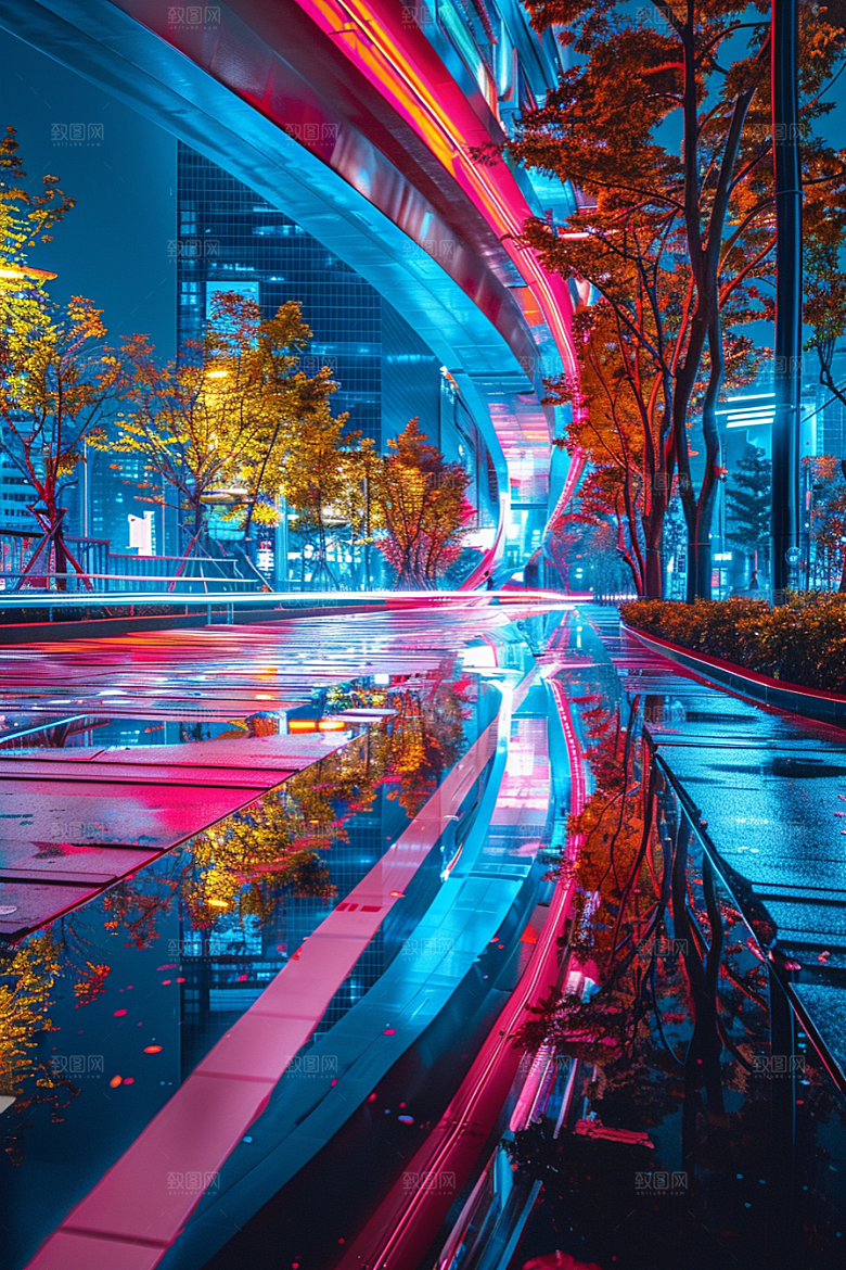 城市街景氛围街道素材