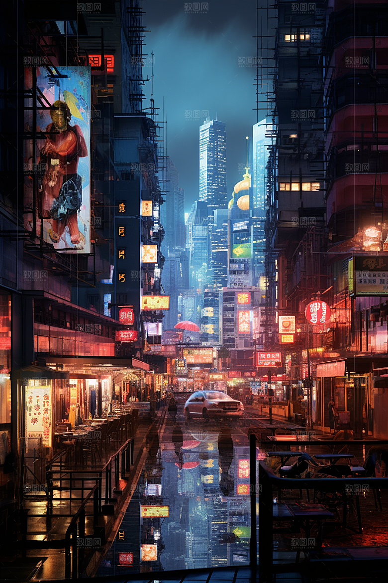 城市街景都市游戏原画素材