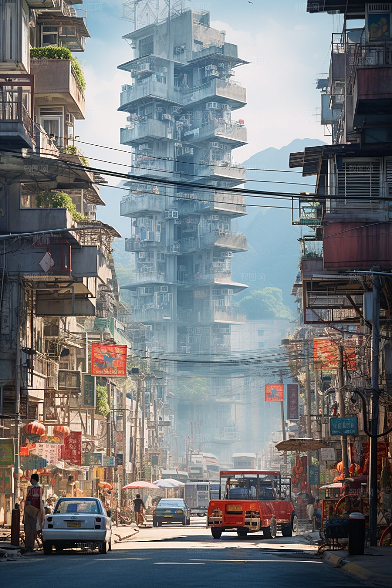 城市街景高清游戏原画素材