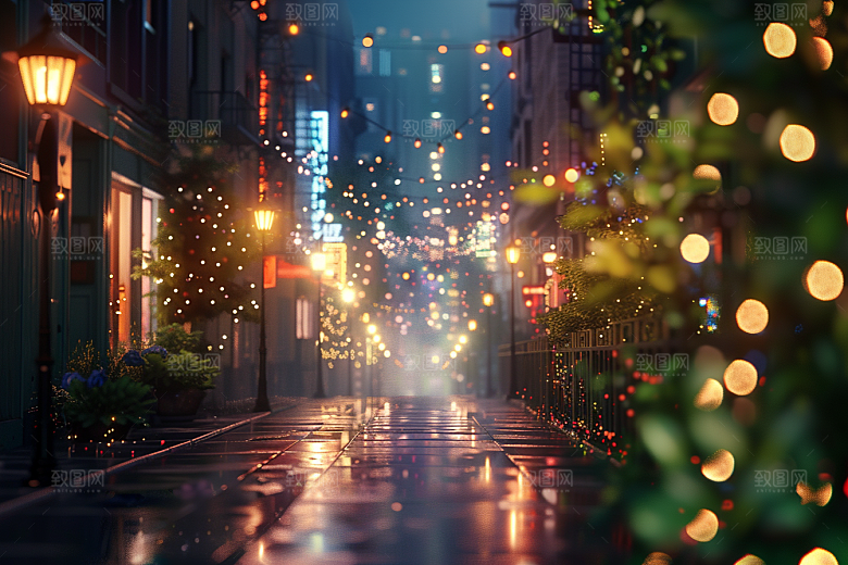 城市街景赛博朋克超现实素材