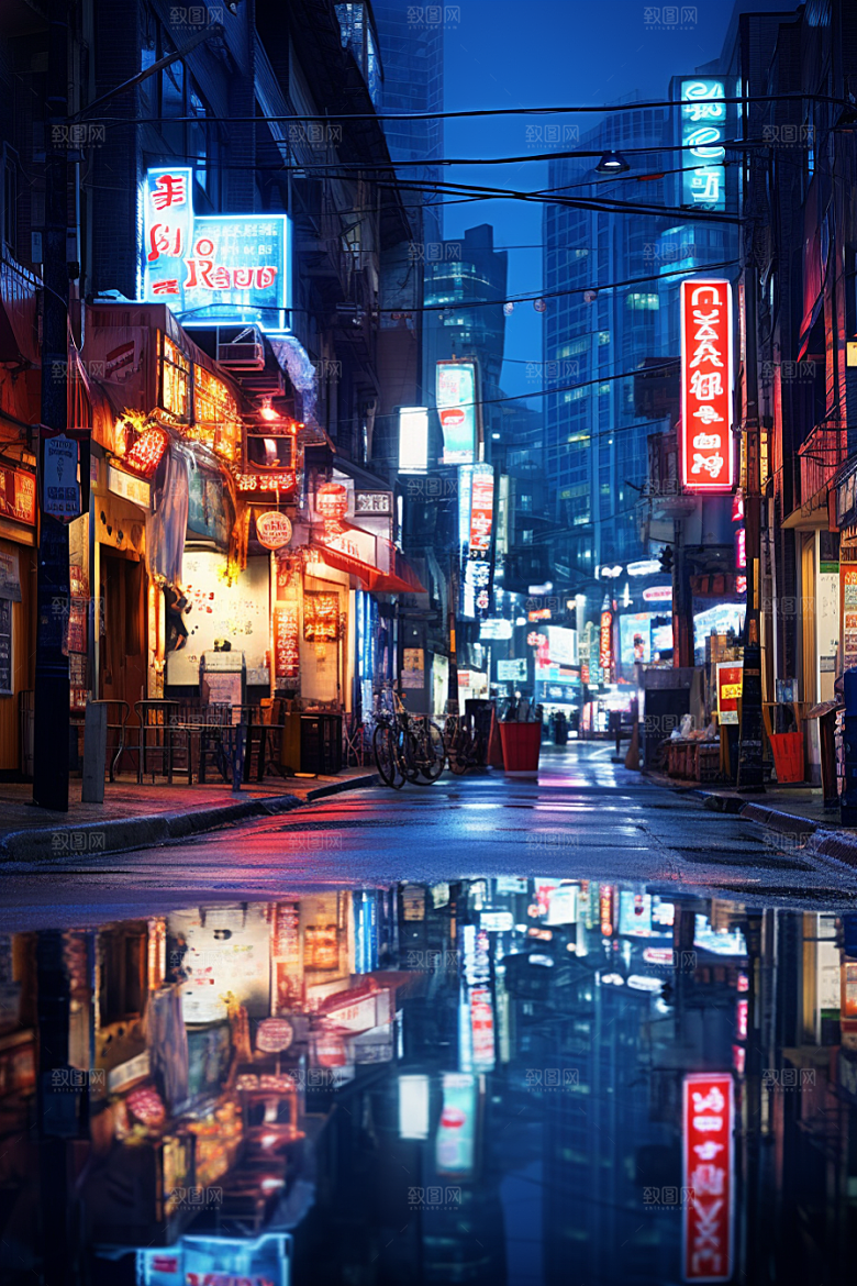 城市街景氛围游戏原画素材