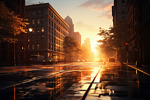 城市街景超现实游戏原画素材