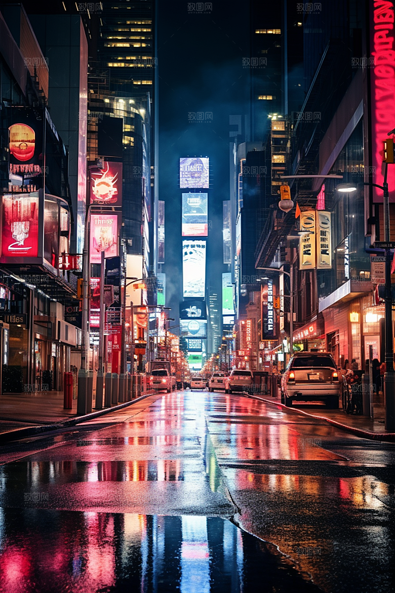 城市街景氛围建筑素材
