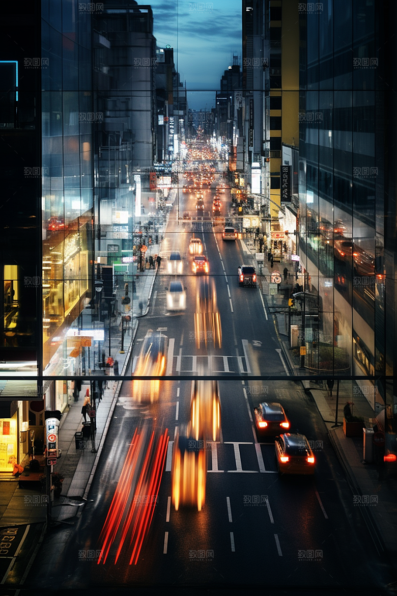 城市街景赛博朋克游戏原画素材