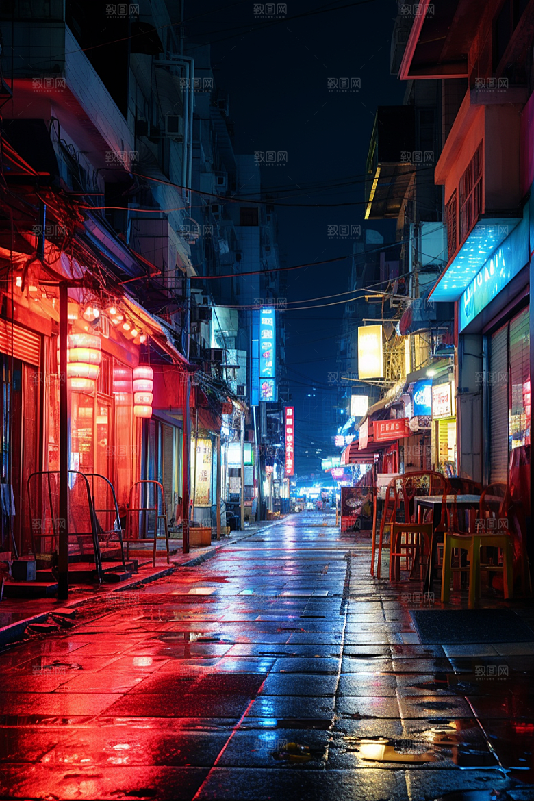 城市街景超现实高清素材