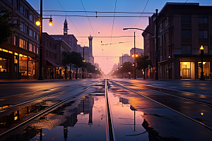 城市街景氛围游戏原画素材