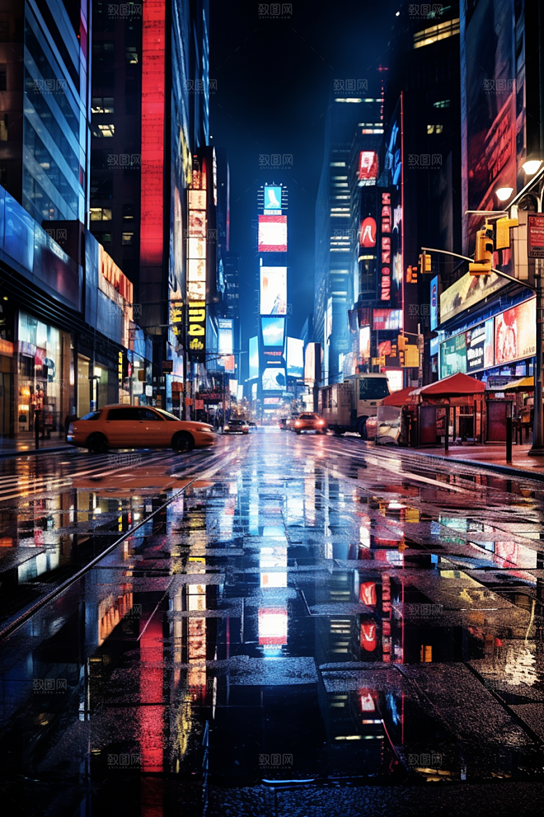 城市街景高清赛博朋克素材
