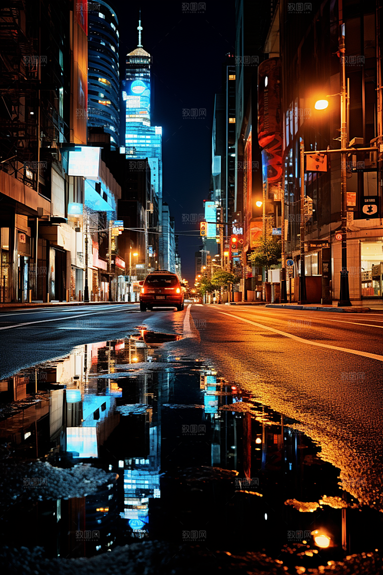 城市街景建筑赛博朋克素材