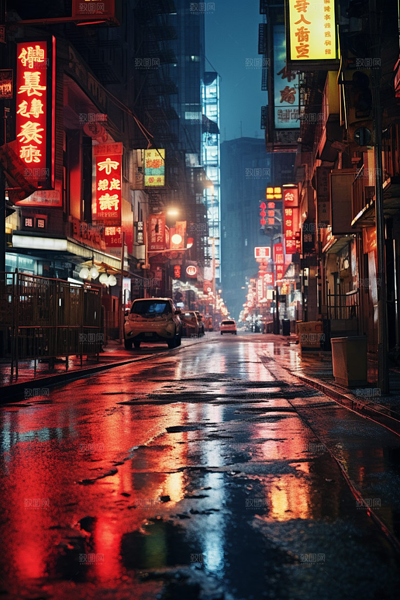 城市街景高清氛围素材