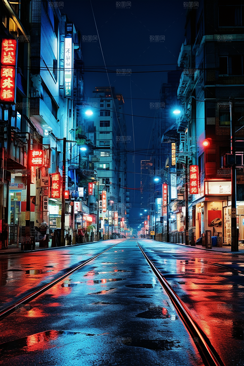 城市街景街市赛博朋克素材